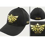 Nintendo Legend of Zelda Triforce Shield Black Flex Fitted Cap Hat