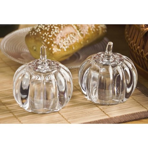 Godinger PUMPKIN CRYSTAL SALT PEPPERS