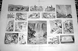 T'SITA WATERFALLS S AFRICA Antique Print 1883