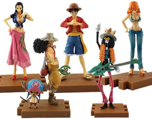 Details About 6x One Piece Luffy/robin/brook/nami/usopp/chopper 5.5cm-22cm PVC Figure Set NIB