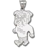 Mississippi State Univ Msu Bulldog Giant Pendant (Silver)