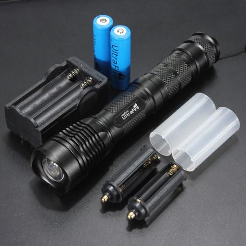 Ultrafire CREE XM-L T6 2000lm Zoomable LED Flashlight Suit