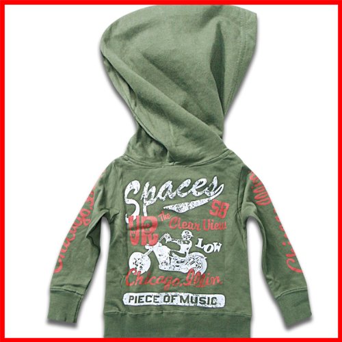 【UNDER RISE SPACES58バイクプリントベビー・キッズ・ジュニアジップアップパーカー】100cm/110cm/120cm/130cm/140cm/150cm/160cm【2012 春】【ダンス】