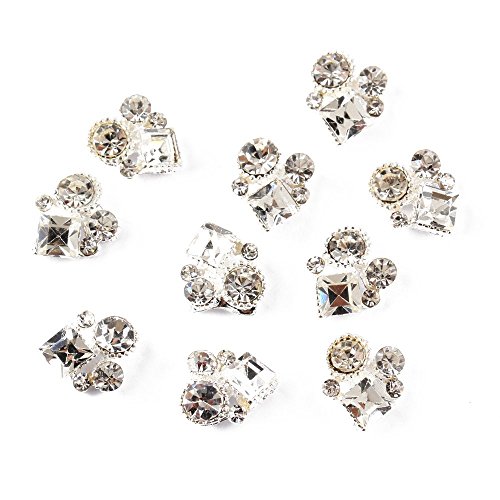 Selling 2014 Fashion GAGA Crystal Rhinestone 3D Alloy Nail Art Slices Glitters DIY Decorations