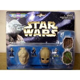 Star Wars Micro Machines Mini Head Action Collection IV: Bib Fortuna, Figrin D'an, Scout Trooper