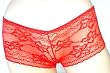 Sexy Lowrise Sheer Pattern Lace Bikini Boyshort Panty