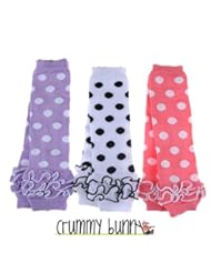 Apparel: Baby Leggings Set of 3 - Bellas Polka Dot Pink, Purple, White