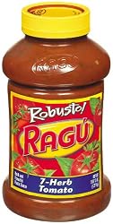 Ragu Pasta Sauce, Robusto, 7 Herb Tomato, 45 Ounce Bottles (Pack of 4)