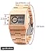 BEWELL Bamboo Wooden Men Quartz Watch with Double Movement Luminous Display(Maple Wood)