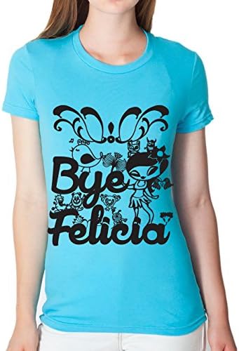 BYE FELICIA American Apparel for Women Shirt (Small, Aqua)