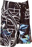 Mens Embroidered Floral Print Skate Surf Board Short / Swim Trunks - ( 3 Colors )