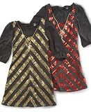 Hannah Montana Girls Sequined Stripe Dress
