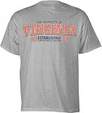 Virginia Cavaliers Grey Established Date Cube T-Shirt