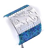 Silver Handmade Weaved Bracelet - Iguna - Ultra Marine