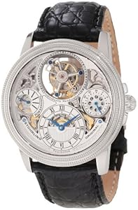 Stuhrling Original Men's 213T.331X2 Tourbillon Limited Edition Saturnalia Tourbillon Mechanical Power Reserve Indicator Stainless Steel Watch