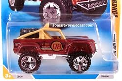 Hot Wheels Custom Ford Bronco 2008 First Edition #21 New Models Brown Variant Racing Tampos 2008 021
