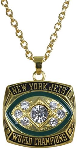 NewBurn New York Jets Rhinestone Sparkle Chain Necklace - Gold NoSize