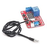 【ノーブランド品】DC 12V 温度 表示部センサリレー スイッチ　温度表示モジュール