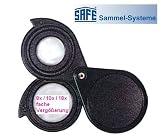 Produkt-Bild: SAFE Nr. 9849 Doppel Einschlaglupe Tascheneinschlaglupe Rund 8x / 10x / 18x FACHE VERGR&Ouml;&szlig;ERUNG Linsen 15 / 20 mm