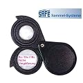 SAFE Nr. 9849 Doppel Einschlaglupe Tascheneinschlaglupe Rund 8x / 10x / 18x FACHE VERGR��ERUNG Linsen 15 / 20 mm