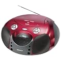 Scott SDM 25 Stereo-Radio (CD/MP3/WMA-Player, FM Tuner, USB-Anschluss) rot