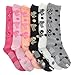 Angelina 6 Pairs Girls Knee High Socks with Non-Skid Bottom #3103