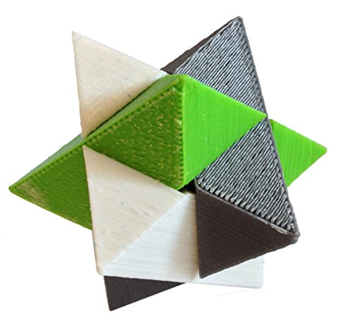 3D Printed Star Puzzle, MultiColor