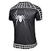 G-LIKE Men's Black Spider Man Short Sleeve T-shirt