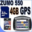 Garmin Zumo 550 Portable GPS Vehicle/Motorcycle Navigation System  with  3.5" LCD  with  Touchscreen (0100056700) 4GB SD / HC Secure Digital Memory Card + MORE! BigVALUEInc Accessory Saver Bundle
