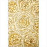 Catalina Canary Roses and Romance Contemporary Rug Size: 2'6