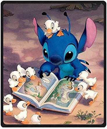 POKO Custom Lilo and Stitch Fleece Throw Blanket Indoor / Outdoor Blanket 50"x60"