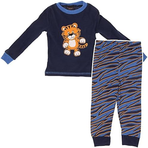MacHenry Originals Little Boys' Blue Tiger Pajamas 3T