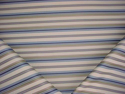 Circa 1801 / Valdese Weavers - Sapphire / Sky Woven Stripe Designer Upholstery Drapery Fabric - By the Yard