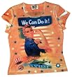 Rosie the Riveter "We Can Do It!" Shirt w/ WWII image USA Made by FlagClothes