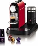 Nespresso C120-US-RE-NE CitiZ Automatic Single-Serve Espresso Maker and Milk Frother, Fire-Engine Red