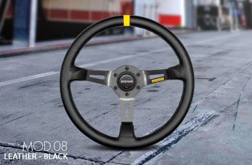 Momo R1908_35L Mod 08 350 mm Leather Steering Wheel