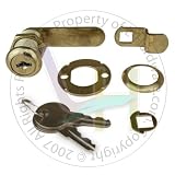 NUSET 1-1/8 Keyed Alike Polished Brass Utility Cam Lock (2366)