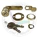 Baby : NUSET 1-1/8" Keyed Alike Polished Brass Utility Cam Lock (2366)