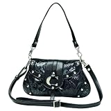 Black Faux Snake Skin Purse
