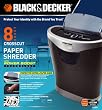 Black & Decker CC800 8 sheet crosscutpaper shredder with power boost graphite Black & Decker CC800 8 sheet crosscutpaper shredder with power boost graphite