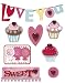 Cupcake Love Dimensional Stickers (Little Yellow Bicycle)