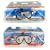 Snorkel and face mask scuba set - red/yellow/bue