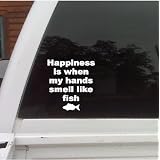 Happinessis...FishingCarDecalWindowStickersGraphics