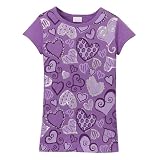 Girls' Xhilaration® Short-Sleeve Foil Hearts Tee - Amethyst