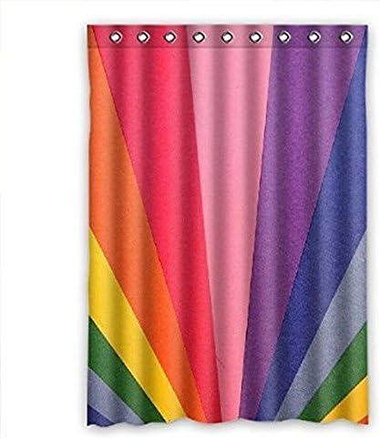 Tall Switch Colorful Wave Seri Waterproof Bedroom Custom window Curtain One Piece 52"W x 84"L