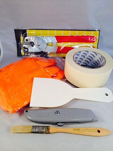 BAG OF TOOLS: Great Gift for "New Homeowner Or To Have Around The House or Office" Comes With: Spreader | Paint Brush | Utility Knife | Masking Tape | Gloves | Glass &amp; Tile Cutting Pliers