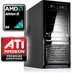 computerwerk Game Komplett PC Moncton A (AMD Athlon II X4 640 4x 3.0Ghz, 4GB DDR3-1333, 500GB, DVD�RW DL, 1024MB ATI Radeon HD5450 DirectX 11, Silent 500W Netzteil, Miditower) schwarz