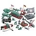 Military Defender 90+ piece WII Army Men Boxed Set: USA vs. Germany 54mm Figures, Tan...