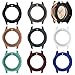 E ECSEM Protective Case Cover for Samsung Galaxy Watch 42mm Colorful Shock-Proof Cover Sleeve Watch Cover Slim Designer Sleeve Protector for Samsung Galaxy Watch SM-R810/SM-R815 Smartwatch (8Pack)