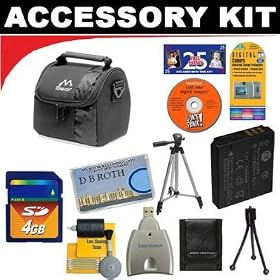 4GB DB ROTH Deluxe Accessory kit For The Pentax Optio P80, WS80 Digital Cameras